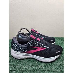 Brooks Ghost 14 Womens Running Shoes Black Pink Size 8.5 B Medium 1203561B013